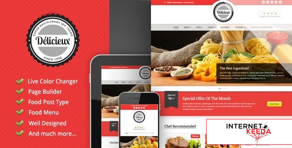 Delicieux v1.3.2 - Restaurant Wordpress Theme 55676