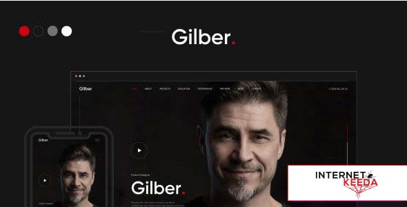 Gilber v1.0.1 - Personal CV/Resume WordPress Theme 59061