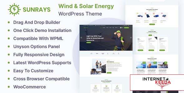 Sunrays v1.0.0 – Solar Power & Green Energy WordPress theme 51854