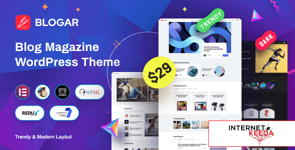 Blogar v1.2.1 - Blog Magazine WordPress Theme 54523