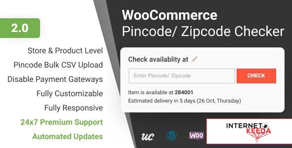 WooCommerce Pincode/ Zipcode Checker v2.0.3 52796