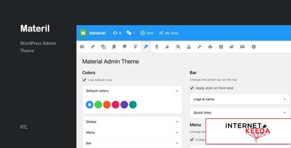 Materil v1.3.0 - Wordpress Material Design Admin Theme 52862