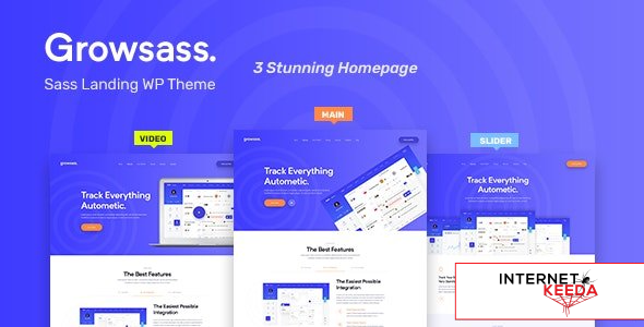 Growsass v1.0.6 - Software Landing Page WordPress Theme 53090