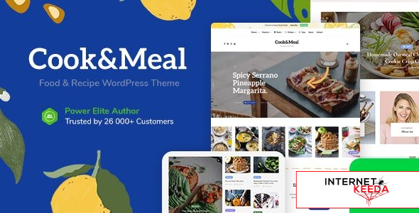 Cook&Meal v1.0 - Food Blog & Recipe WordPress Theme 53309