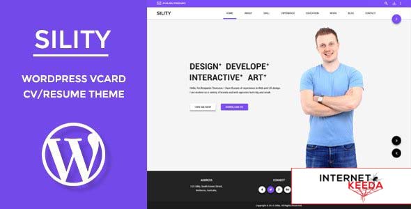 Sility v1.7.2 - vCard, CV & Resume WordPress Theme 53726