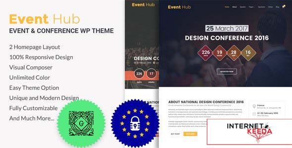 Event Hub v1.1.1 - Event, Conference WordPress Theme 53990