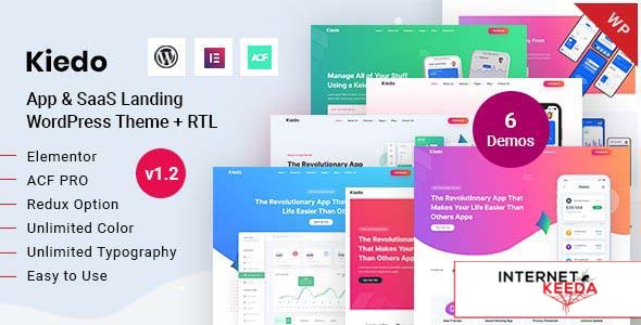 Kiedo v1.8 - App & SaaS Landing WordPress Theme 65821