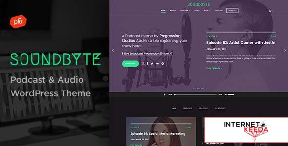 Soundbyte v3.8 - Podcast/Audio WordPress Theme 54170