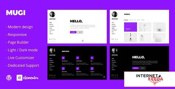 Mugi v1.0.4 - Personal Portfolio & Resume WordPress Theme 54748