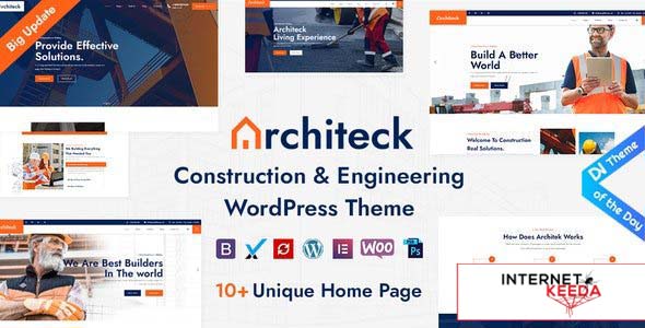 Architeck v2.2 - Construction WordPress Theme 63625