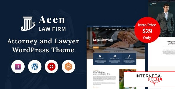 Aeen v1.6 - Attorney and Lawyer WordPress Theme 54864