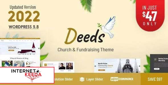 Deeds v8.9 - Best Responsive Nonprofit Church WordPress Theme 58309