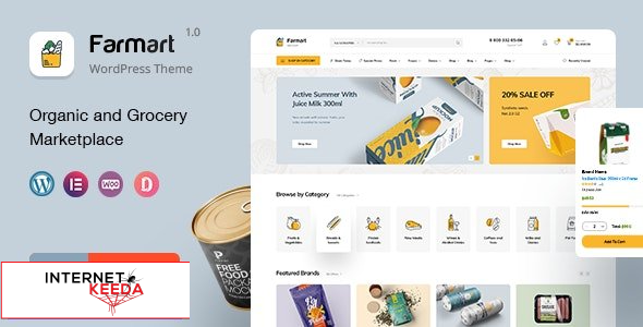 Farmart v1.1.4 - Organic & Grocery Marketplace WordPress Theme 64265