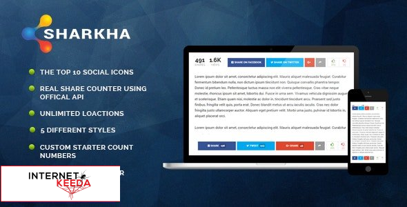 Sharkha v1.1.1 - Share Counter, Views Counts & Voting System 56215