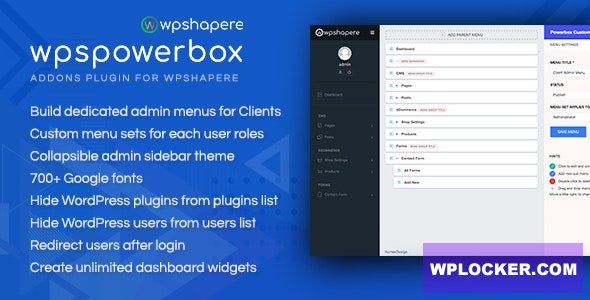 WPSPowerbox v2.1.6 - Addon for WPShapere WordPress Admin Theme 56562