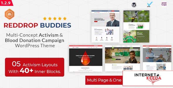 Reddrop Buddies v1.2.9 – Multi-Concept Activism & Blood Donation Campaign WordPress Theme 57133