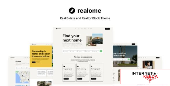 Realome v1.0.0 - Real Estate and Realtor Block Theme 57134