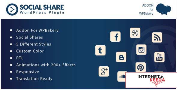 Social Share v1.0 - Addons for WPBakery Page Builder WordPress Plugin 57450