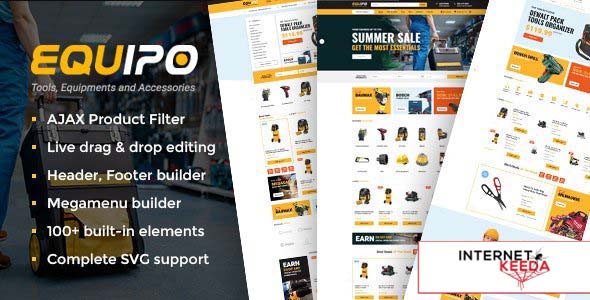 Equipo v2.3 - Parts And Tools WordPress WooCommerce Theme 59480