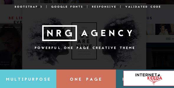 NRGagency v1.9.1 - Creative One-Page Agency Theme 59200