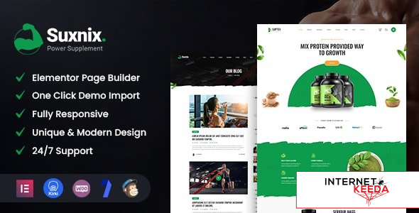 Suxnix v1.2 - Health Supplement WordPress Theme 61557