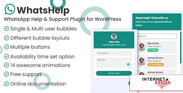 WhatsApp Chat Support Pro WordPress Plugin v1.2.1 60998