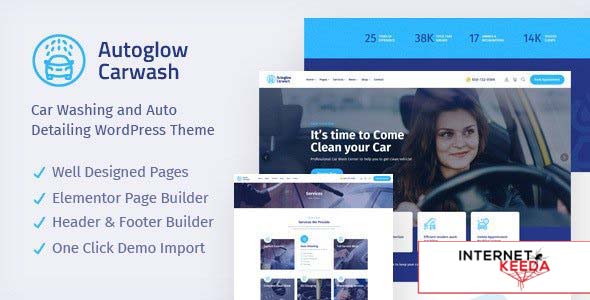 Autoglow v1.1.2 - Car Wash WordPress Theme 61604