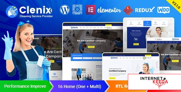 Clenix v3.0.0 - Cleaning Services WordPress Theme 61409