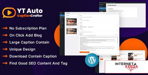 YT Auto Caption Crafter v1.0.1 - Video Content Generator WordPress Plugin 62650