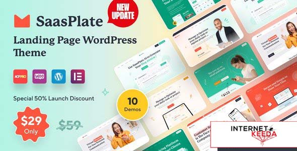 SaasPlate v1.2.8 - Landing Page WordPress Theme 65898