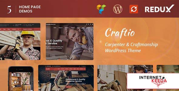 Craftio v2.3 - Carpenter WordPress Theme 62058