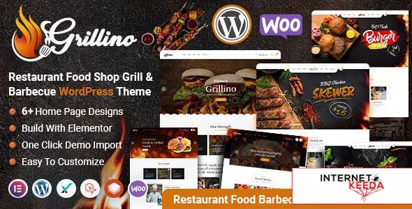 Grillino v1.4 - Grill & Restaurant Shop WordPress Theme 62772