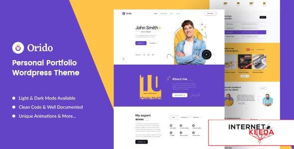 Orido v1.0 - Personal Portfolio WordPress Theme 63357