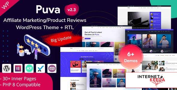 Puva v2.3 - Online Blogging & Affiliate Product Reviews WordPress Theme 63555