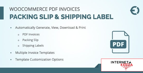 WooCommerce PDF Invoice, Packing Slip & Shipping Label v1.0.3 63583