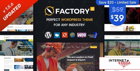 Factory Plus v1.5.7 - Industry and Construction WordPress Theme 63689