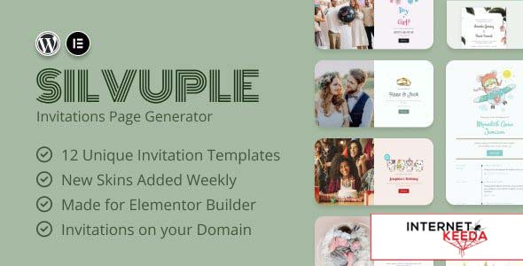 Silvuple v1.0 - Online Invitations Maker (Addon For Elementor) 63763