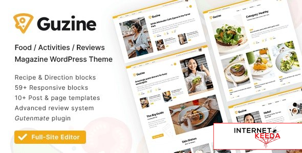 Guzine v1.2.1 - Adsense Ready Magazine WordPress Theme for Food Blogging 64289