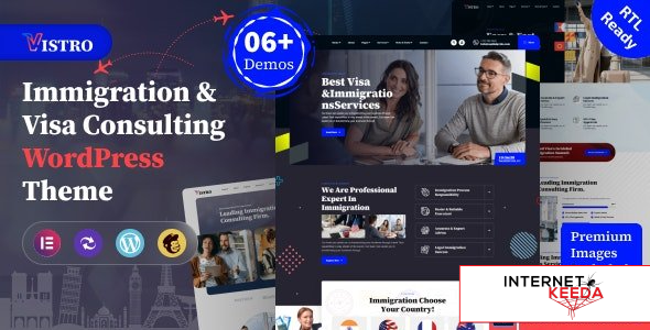 Vistro v1.0.1 - Immigration Visa Consulting WordPress Theme 64411