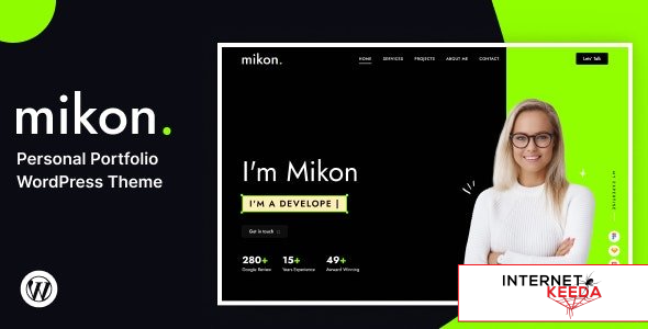 Mikon v1.0 - Personal Portfolio WordPress Theme 64948