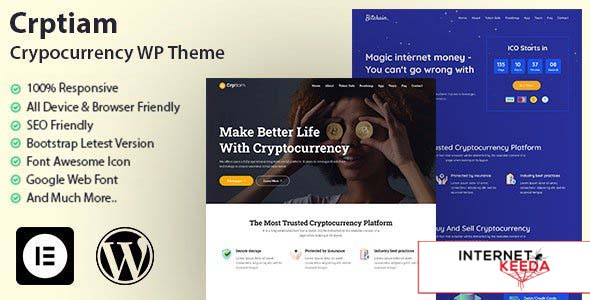 Crptiam v1.0 - Cryptocurrency WordPress Theme 64952