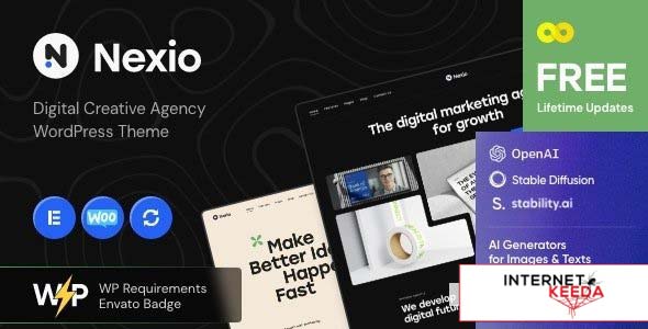 Nexio v1.1 - Digital Creative Agency WordPress Theme + AI 65487