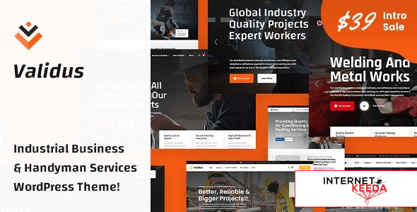 Validus v1.0 - Industrial Business & Handyman Services WordPress Theme 65519