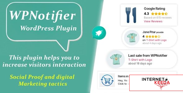 WPNotifier v1.1.0 - Notification WordPress Marketing Plugin For Visitors Attention and Social Proof 