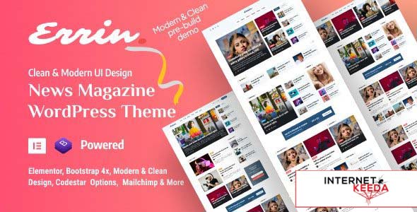 Errin v1.0.6 - Personal Blog WordPress Theme 66092