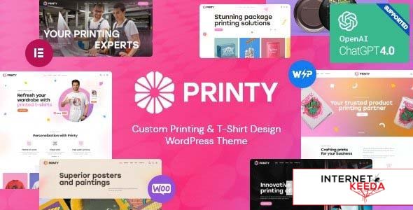 Printy v1.0 - Custom Printing & T-Shirt Design WordPress Theme 66215