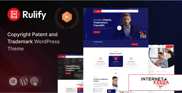 Rulify v1.0 - Intellectual Property Consultancy Law Firm WordPress Theme 66713