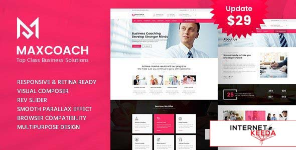 Maxcoach 2.1 - Business Consulting WordPress Theme 67619