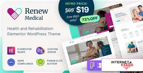 Renew Medical v1.0.1 - Physiotherapy & Rehabilitation Clinic Medical WordPress Theme 68092