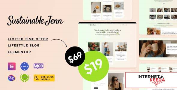 Sustainable Jenn v1.0.1 - Eco Lifestyle Blog WordPress Theme 68135